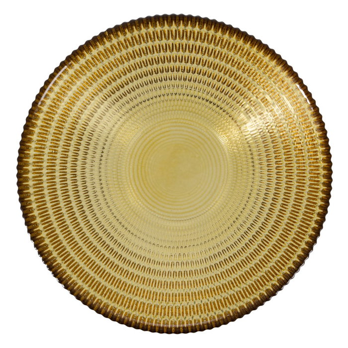 Bowl Amarillo Cristal Decoración 14 X 14 X 6 cm (Set de 4)