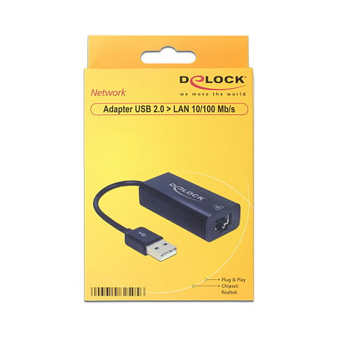 DeLOCK Adaptador de Red USB 2.0 a Ethernet RJ45 10/100 Mbps Plug & Play, Referencia 62595, Tipo-A DeLOCK Adaptador de Red USB 2.0 a Ethernet RJ45 10/100 Mbps Plug & Play, Referencia 62595, Tipo-A