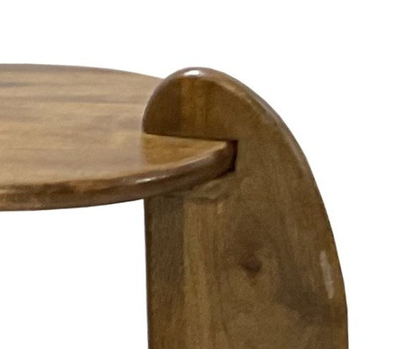 DKD Home Decor Mesita Auxiliar Mango Marrón Abstracto