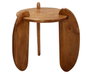 DKD Home Decor Mesita Auxiliar Mango Marrón Abstracto