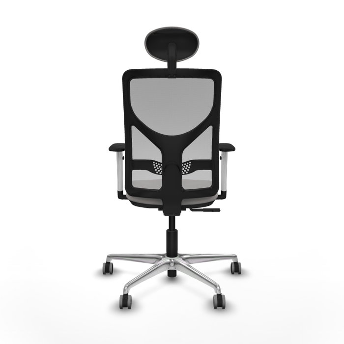 PIQUERAS Y CRESPO Silla de oficina Motilla con mecanismo Sincro, Blanco y Gris