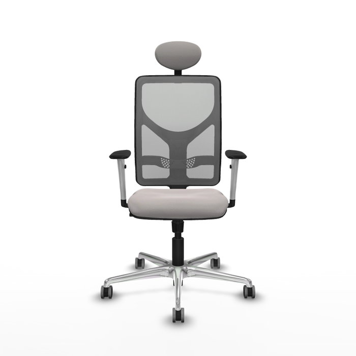 PIQUERAS Y CRESPO Silla de oficina Motilla con mecanismo Sincro, Blanco y Gris