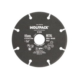 WOLFPACK LINEA PROFESIONAL Disco de Corte Universal Metales Ø 115 x 1,7 mm con Filo de Diamante