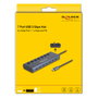 DeLOCK Hub USB con 7 puertos Type-C de 5 Gbps, Azul, 63410