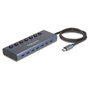 DeLOCK Hub USB con 7 puertos Type-C de 5 Gbps, Azul, 63410