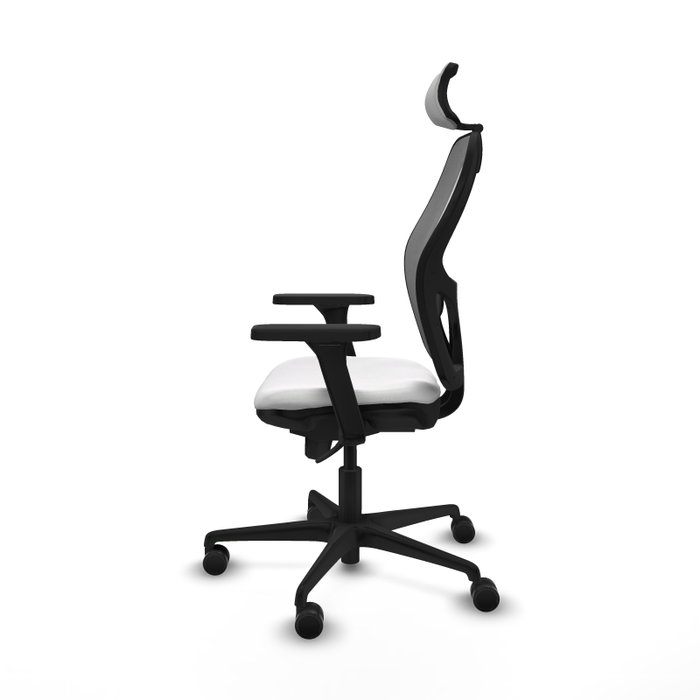 PIQUERAS Y CRESPO Silla de oficina Jorquera con mecanismo Sincro, brazos 3D, Blanco y Gris PIQUERAS Y CRESPO Silla de oficina Jorquera con mecanismo Sincro, brazos 3D, Blanco y Gris