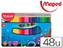 Maped Lápices de Colores Triangulares Color Peps Caja Metálica 48 Unidades Mina 2.9mm