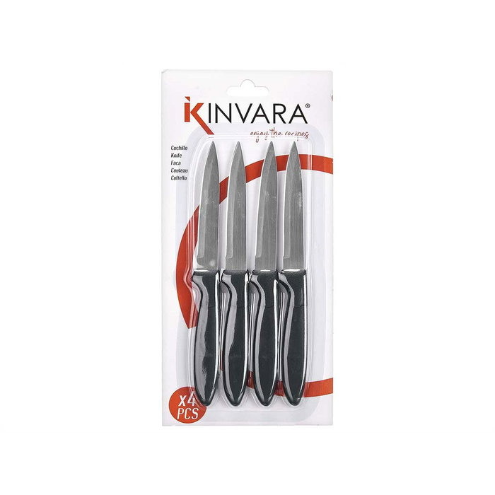 Set de Cuchillos Kinvara Negro Plateado Acero Inoxidable Plástico 19,5 x 2 x 1 cm 12,5 x 26,5 x 1 cm (12 Unidades) Set de Cuchillos Kinvara Negro Plateado Acero Inoxidable Plástico 19,5 x 2 x 1 cm 12,5 x 26,5 x 1 cm (12 Unidades)