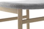 DKD Home Decor Taburete Gris Claro con Asiento de Poliéster y Estructura de Metal