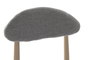 DKD Home Decor Taburete Gris Claro con Asiento de Poliéster y Estructura de Metal