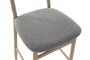 DKD Home Decor Taburete Gris Claro con Asiento de Poliéster y Estructura de Metal