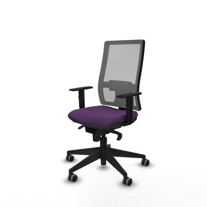 PIQUERAS Y CRESPO Silla de oficina Horna, Mecanismo Sincro, Morado/Gris