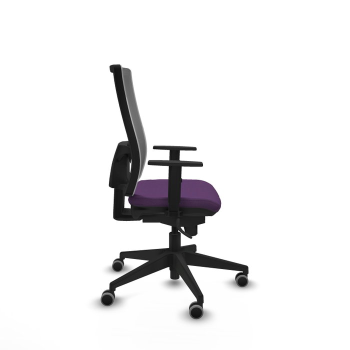 PIQUERAS Y CRESPO Silla de oficina Horna, Mecanismo Sincro, Morado/Gris