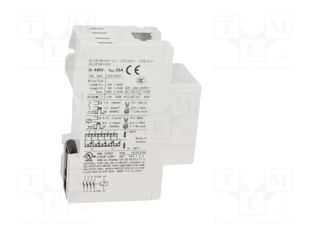 EATON ELECTRIC Contactor 4-polar de instalación Z-SCH 25A 24VAC