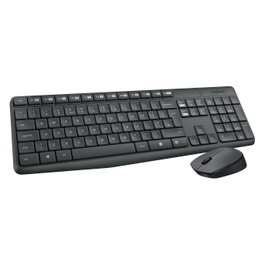 Logitech MK235 Combo de Teclado y Ratón Inalámbrico Gris AZERTY
