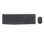 Logitech MK235 Teclado y Ratón Inalámbricos RF, AZERTY Francés, Teclado Completo 100% Gris con Receptor Nano USB - Número de Pieza: 920-007907