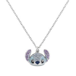 Disney Colgante Cabeza Stitch con Piedras Brillantes Oficial Caja Regalo