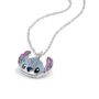 Disney Colgante Cabeza Stitch con Piedras Brillantes Oficial Caja Regalo