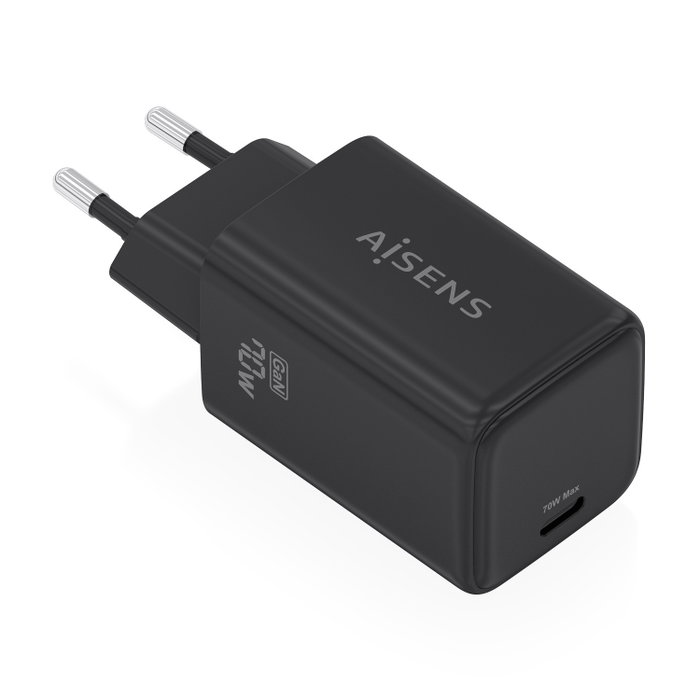 Aisens Cargador de Pared GaN 70W USB-C ASCH-70W1P089-BK Aisens Cargador de Pared GaN 70W USB-C ASCH-70W1P089-BK