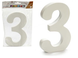 Pincello Número 3 Madera Blanco 1.8 x 15 cm (Set de 12)