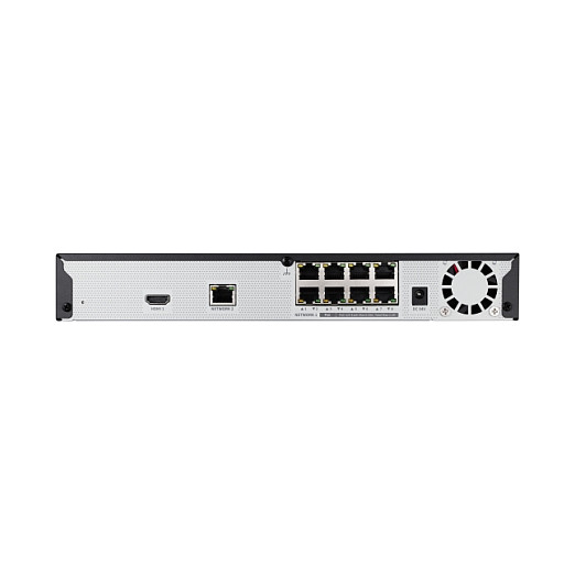 Hanwha QRN-830S Grabador de vídeo en red (NVR) 8 canales 8MP Negro