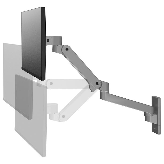 Ergotron LX Pro 45-683-293 Monitor Wandhalterung - Soporte mural para pantalla LCD 34" (86,4 cm), 10 kg, ajustes altura/tilt/rotación, gris oscuro