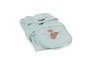 Mijölnir Set Baño Bebé Albornoz y Fular 100% Algodón Color Menta Suave y Absorbente