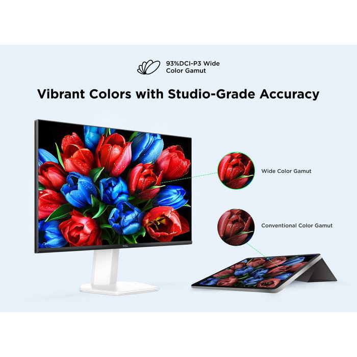 TCL 24G54 Monitor QLED Full HD 100Hz Blanco