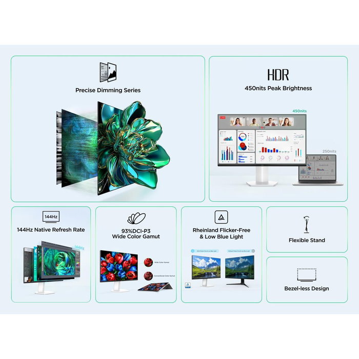 TCL 24G54 Monitor QLED Full HD 100Hz Blanco