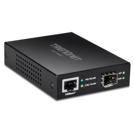 TRENDnet TFC-10GSFP Convertidor de Medios, 10GBASE-T a SFP+, Fibra Óptica, 10 Gb/s, Conector RJ-45 y SFP+, 110-240V
