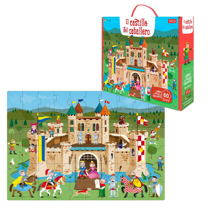 Manolito Books 69773 Puzzle Libro El Castillo Del Caballero Gigante 60 Piezas 65x45cm Edad 5-8 Años