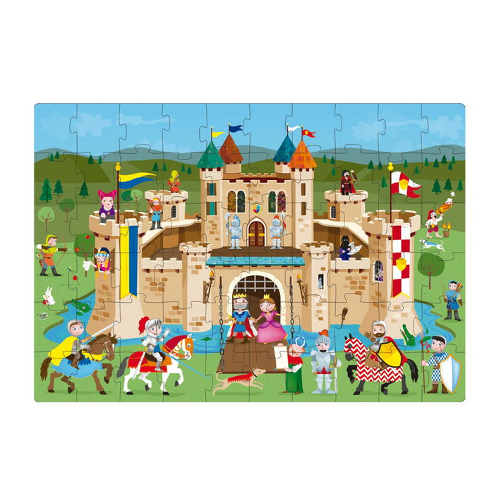 Manolito Books 69773 Puzzle Libro El Castillo Del Caballero Gigante 60 Piezas 65x45cm Edad 5-8 Años