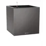 Lechuza LEC4008789137531 Macetero Canto Premium Cube 40 - Juego Completo, Antracita Metalizado