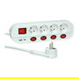 ROLINE 4-fach Steckdosenleiste con Interruptor, 1.5 m, USB A+C Cargador, 4 Tomas AC, Blanco, ROLINE 19.07.2346, UTE Version, Enchufe Angular Type EF (CEE 7/7) para Interior