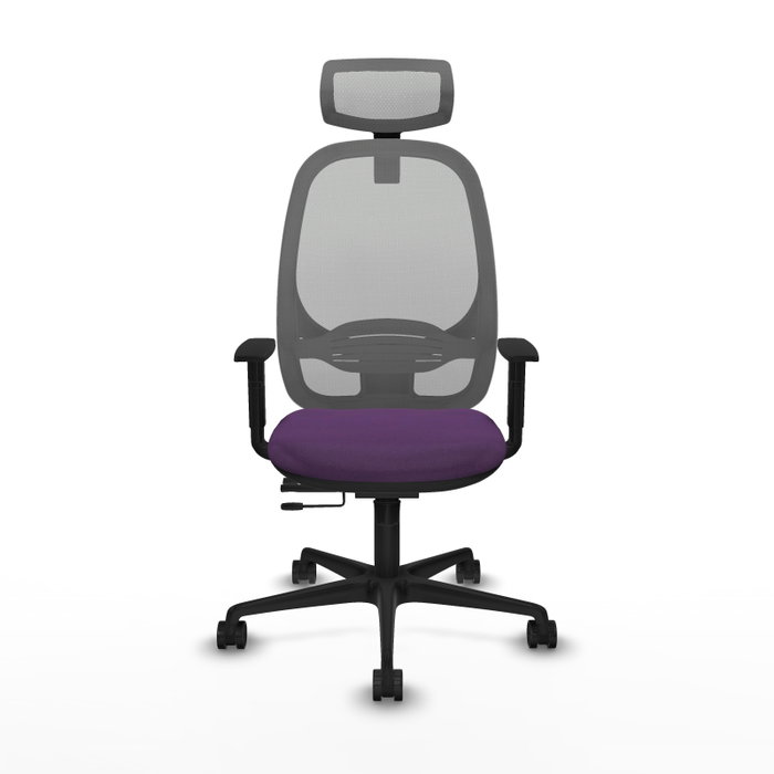 PIQUERAS Y CRESPO Silla de oficina Cilanco con mecanismo Sincro/Traslack, Morado y Gris