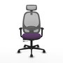 PIQUERAS Y CRESPO Silla de oficina Cilanco con mecanismo Sincro/Traslack, Morado y Gris