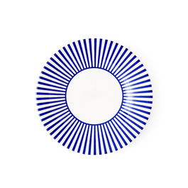 Spode Steccato Plato de Postre o Ensalada Azul Cobalto 17,75 cm (4 Unidades), Apto para Microondas, Lavavajillas y Horno, Fabricado en Inglaterra