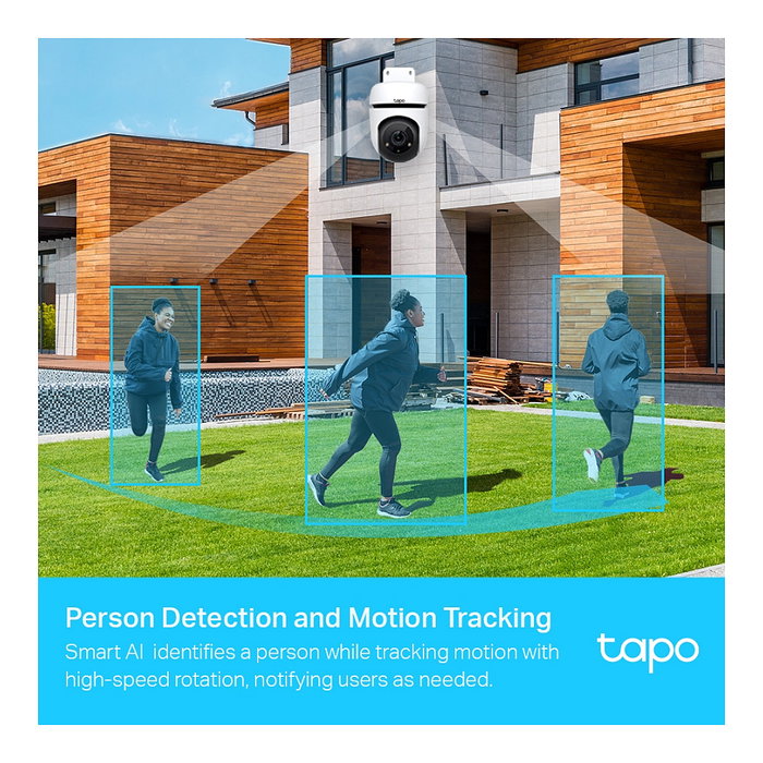 TP-Link Tapo C500 Cámara de Seguridad IP para Exterior, Inalámbrica, Montaje en Techo, Visión Nocturna 30m, Full HD 1080p, 360°, Negro/Blanco