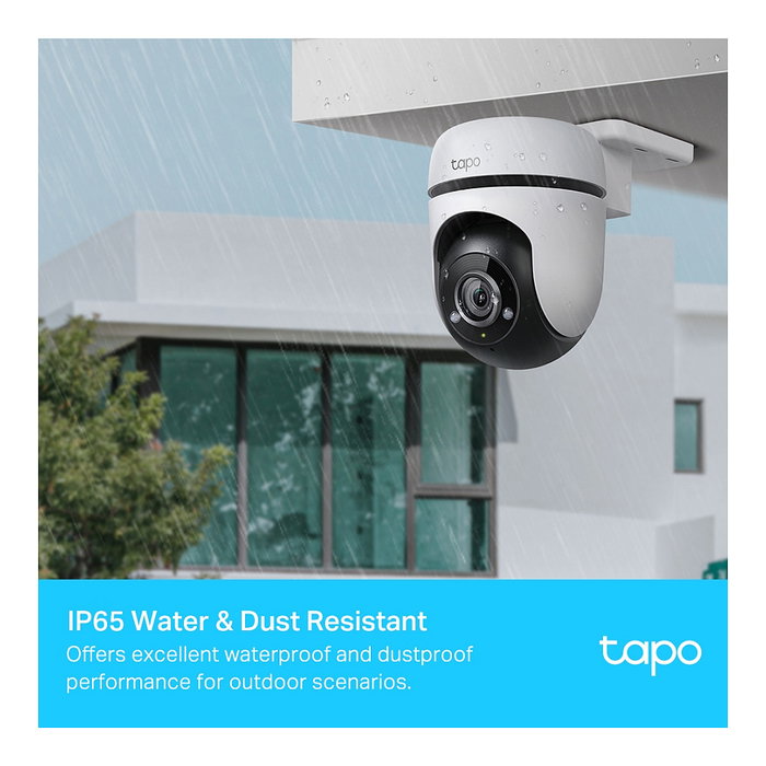 TP-Link Tapo C500 Cámara de Seguridad IP para Exterior, Inalámbrica, Montaje en Techo, Visión Nocturna 30m, Full HD 1080p, 360°, Negro/Blanco