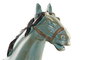 DKD Home Decor Figura Oriental Caballo Turquesa Resina 30.5 x 11.5 x 34.5 cm (4 Unidades)