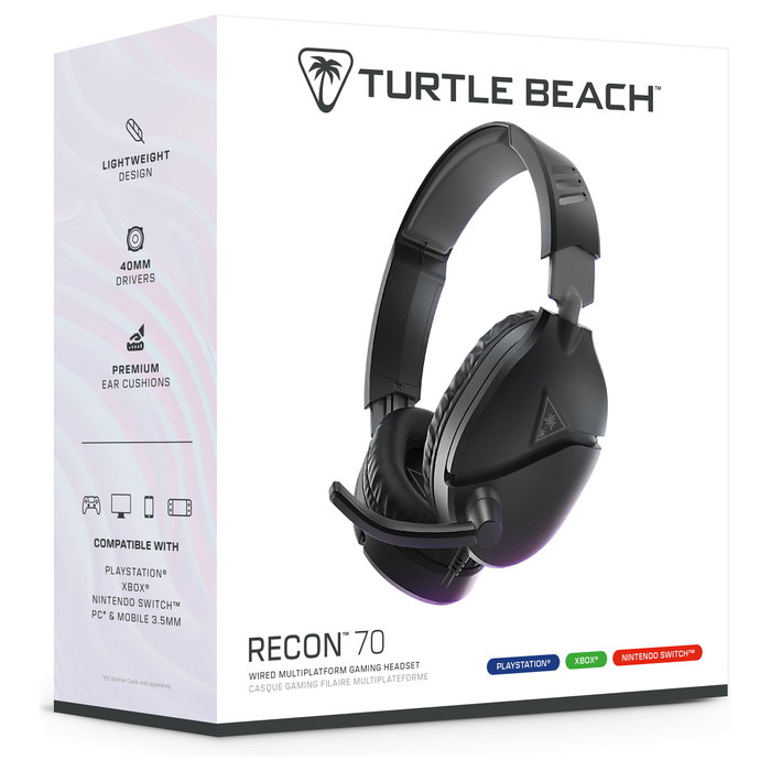 Turtle Beach Ear Force Recon 70P 2024 Auriculares Gaming Alámbricos Negro PlayStation Xbox PC