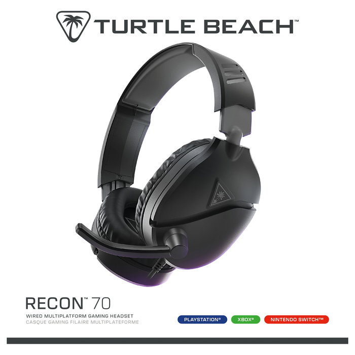 Turtle Beach Ear Force Recon 70P 2024 Auriculares Gaming Alámbricos Negro PlayStation Xbox PC