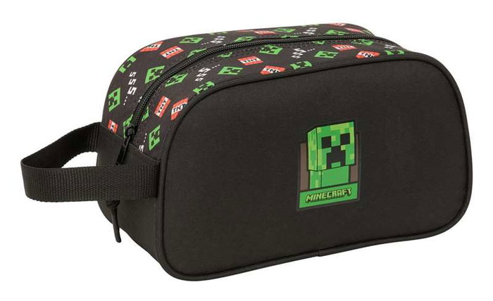 Safta Neceser con 1 Asa Adaptable para Carro Minecraft, Estuche de Viaje 26x15x12 cm para Niños