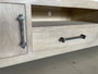 DKD Home Decor Mueble TV Romantico Chuang rome 160 x 46.5 x 40 cm Madera de Hevea Metal