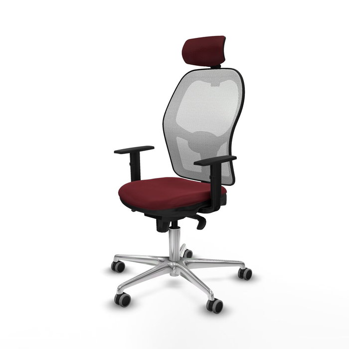 PIQUERAS Y CRESPO Silla de oficina Jorquera Granate y Blanco PIQUERAS Y CRESPO Silla de oficina Jorquera Granate y Blanco