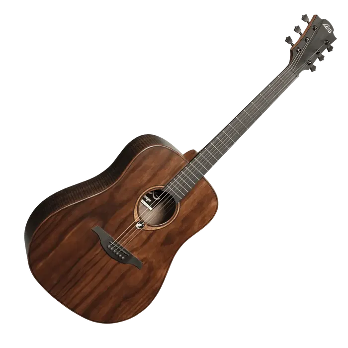 LAG Guitarra Acústica Dreadnought Sauvage - Tapa Sólida Brankowood, Fondo y Aros Eucalipto Ahumado, Acabado Satinado LAG Guitarra Acústica Dreadnought Sauvage - Tapa Sólida Brankowood, Fondo y Aros Eucalipto Ahumado, Acabado Satinado