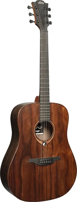 LAG Guitarra Acústica Dreadnought Sauvage - Tapa Sólida Brankowood, Fondo y Aros Eucalipto Ahumado, Acabado Satinado LAG Guitarra Acústica Dreadnought Sauvage - Tapa Sólida Brankowood, Fondo y Aros Eucalipto Ahumado, Acabado Satinado