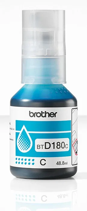 Brother BTD180C Tinta Original Botella, Color Cian, 5000 páginas, Compatible DCP-T580DW DCP-T583DW DCP-T780DW
