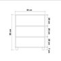 Hanah Home Leva Gravis Form Cómoda, Tablero de Partículas Melamina 100%, 80x95x43 cm, Pino Atlántico
