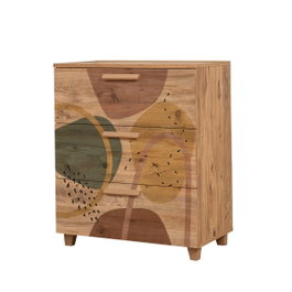 Hanah Home Leva Gravis Form Cómoda, Tablero de Partículas Melamina 100%, 80x95x43 cm, Pino Atlántico
